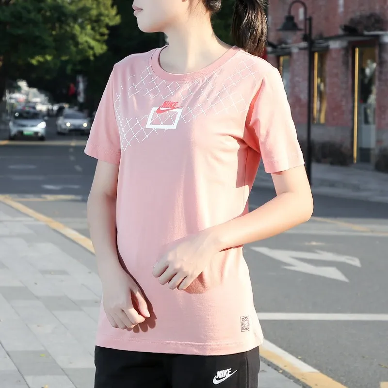Nike T Shirts Women's Pink-2