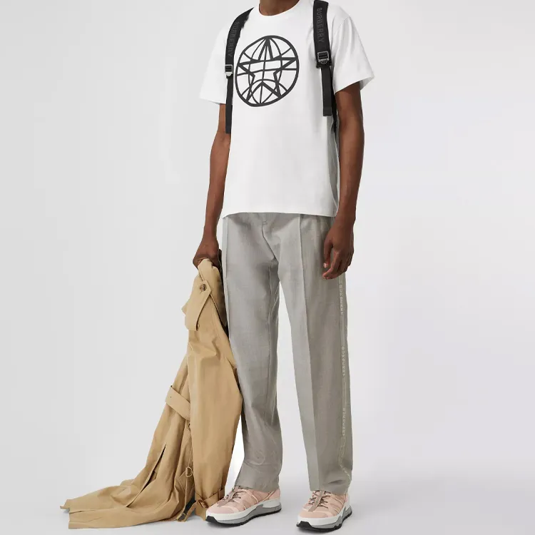 Burberry T Shirts Men White-4