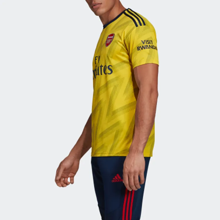 Adidas Drop Shoulder Sleeve T-Shirt Men's Yellow-3