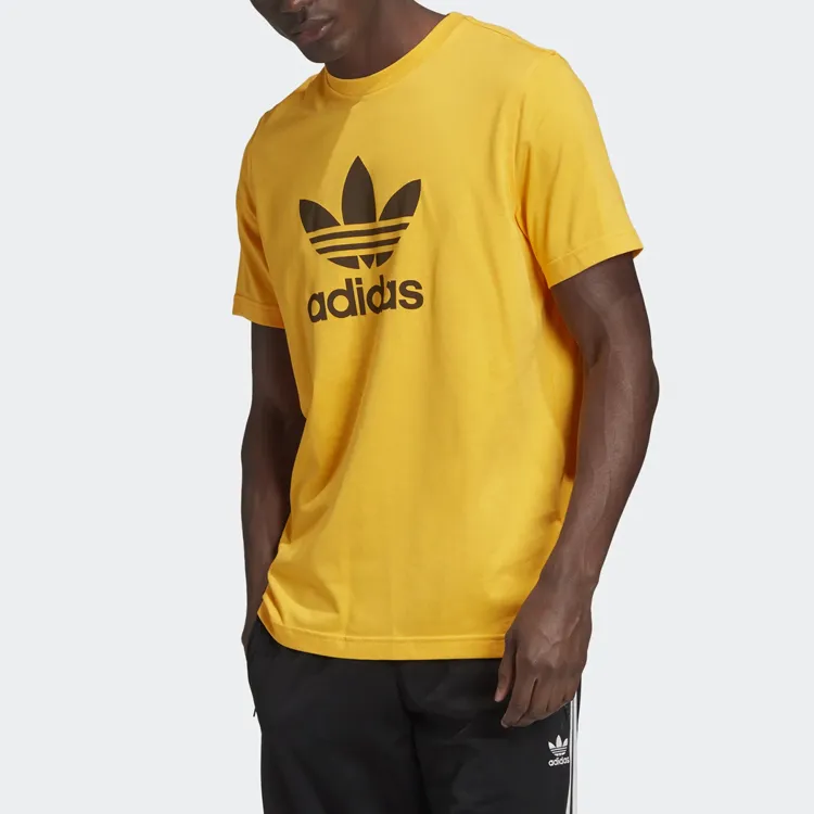Adidas Originals Trefoil T Shirts Men Gold-3