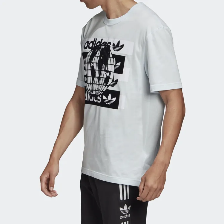 Adidas Originals T Shirt Men's Light Sky Blue-4