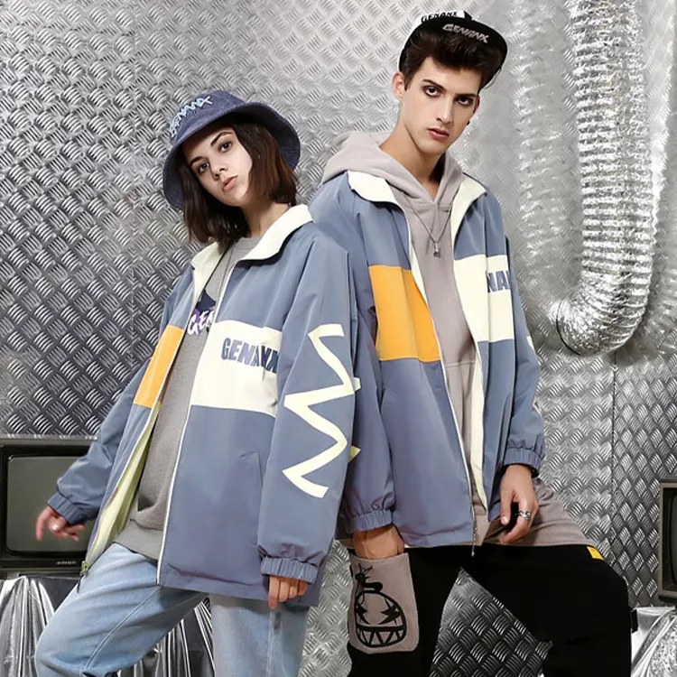 GENANX Jacket Fall Unisex Multicolor Patchwork-8
