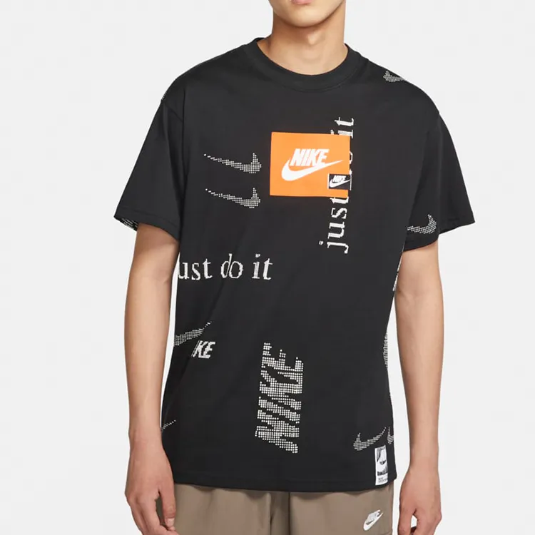 Nike T Shirts Men Black-2
