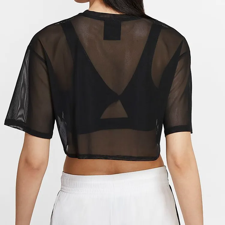 Nike Crop Tops Women's Black-3