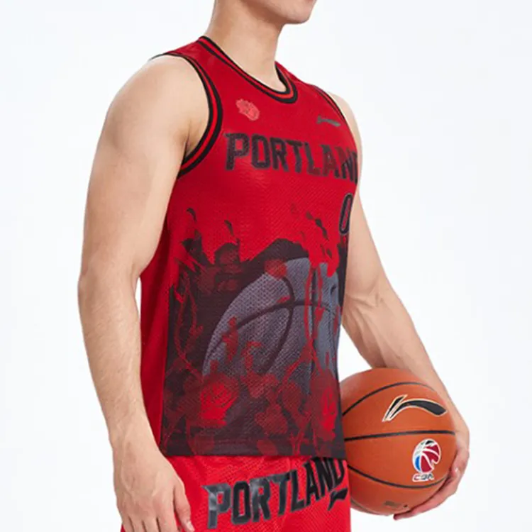 LiNing Sports Basketball Collection Basketball Jerseys Men's Bright Neon-2