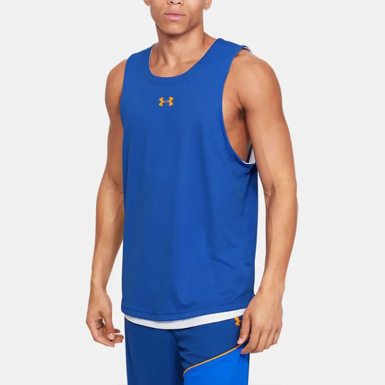 Under Armour Baselin Basketball Jerseys Men Unsax Blue-2