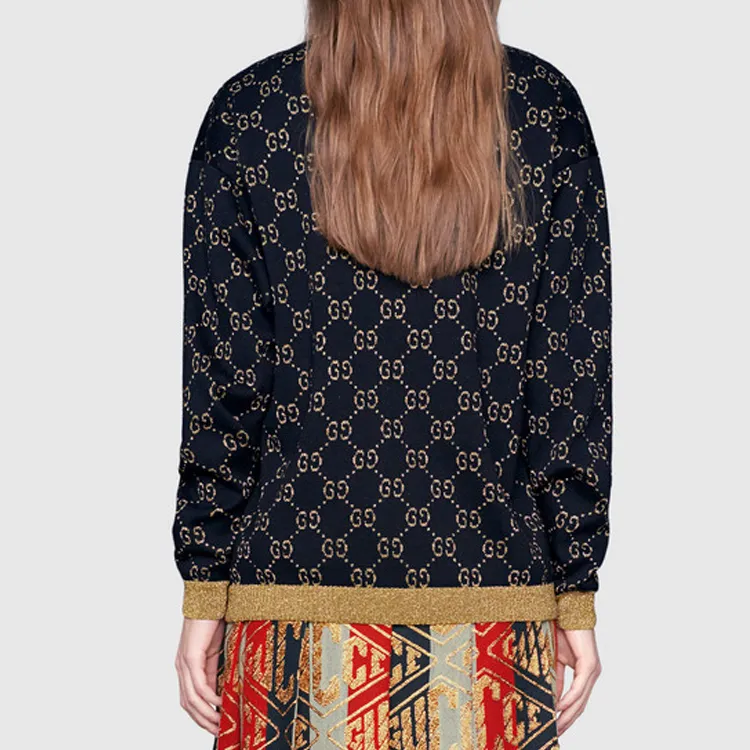 GUCCI Gg Supreme Metallic Cardigan-5