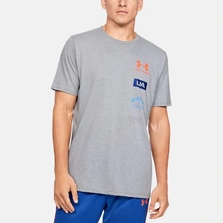Under Armour Straight T Shirt Men's Light Gray-3