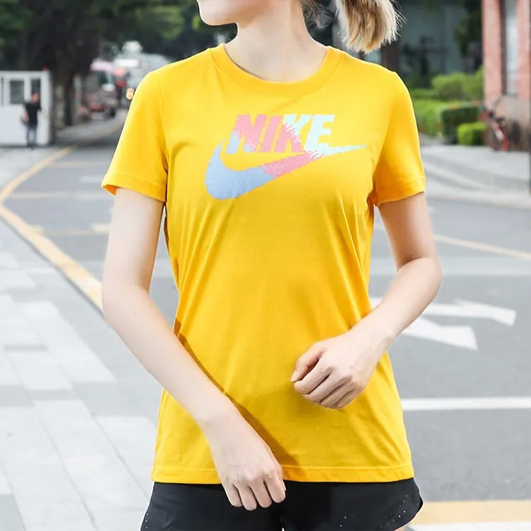 Nike T Shirts Women's Yellow-2