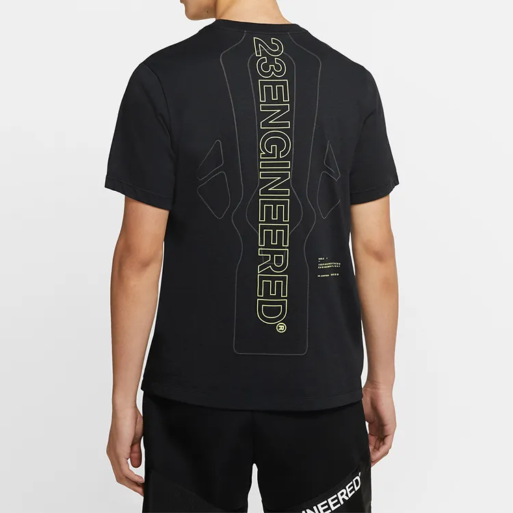 Jordan AS M J 23ENG SS WM CREW T Shirts Men Black-4