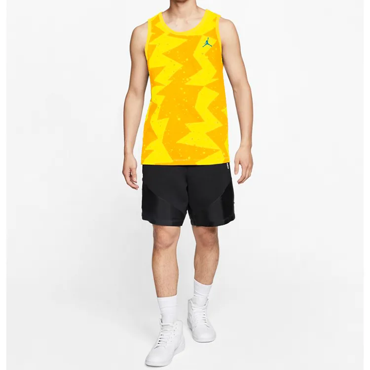 Jordan Basketball Jerseys Men's Yellow-3