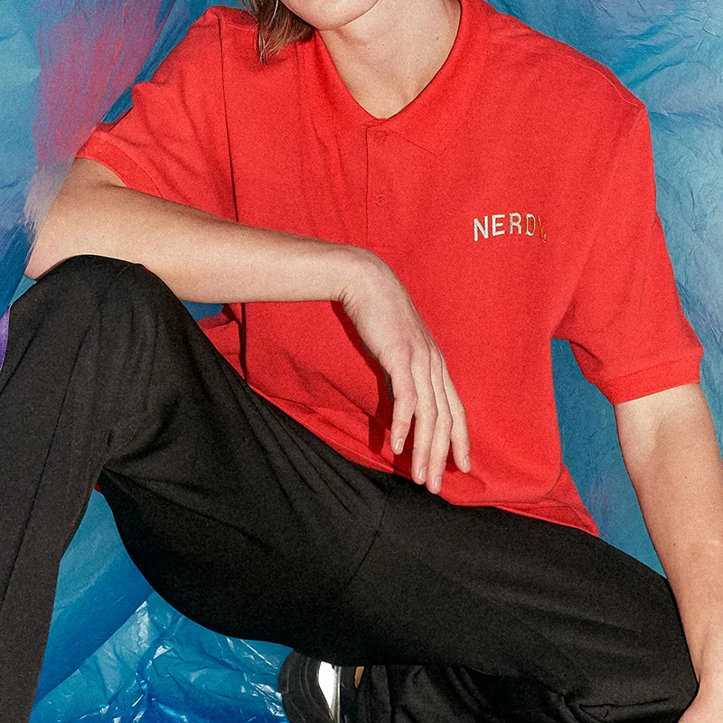 Nerdy Polo Shirts Women's Red-2