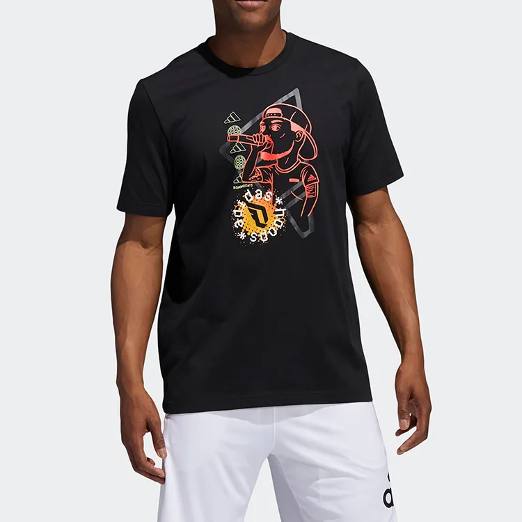 Adidas T Shirts Men Black-2