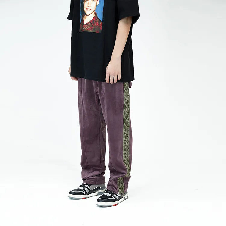 MODITEC Straight Casual Pants Unisex Purple-5