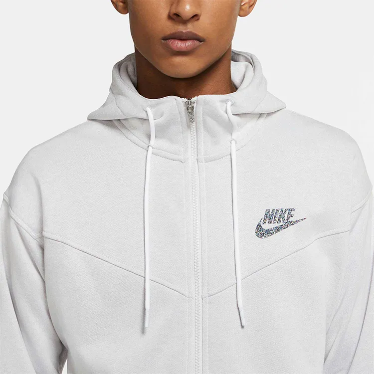 Nike Sweatshirts Men Gray White-4