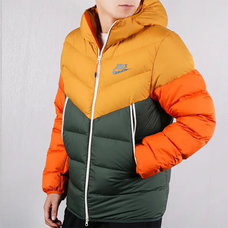 Nike Down Jackets Men Orange Green Multicolor-3