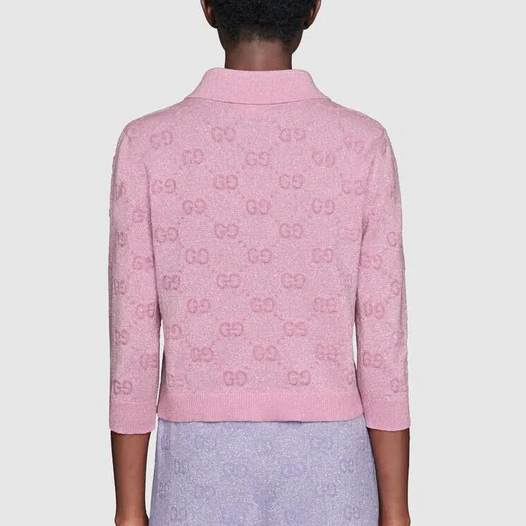 GUCCI Gg Metallic Wool Polo-2