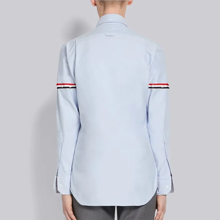 THOM BROWNE Rwb Striped Long Sleeved Shirt-4