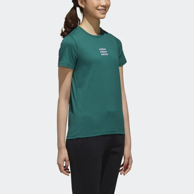 Adidas Neo Regular T Shirt Women's Forest Green-3