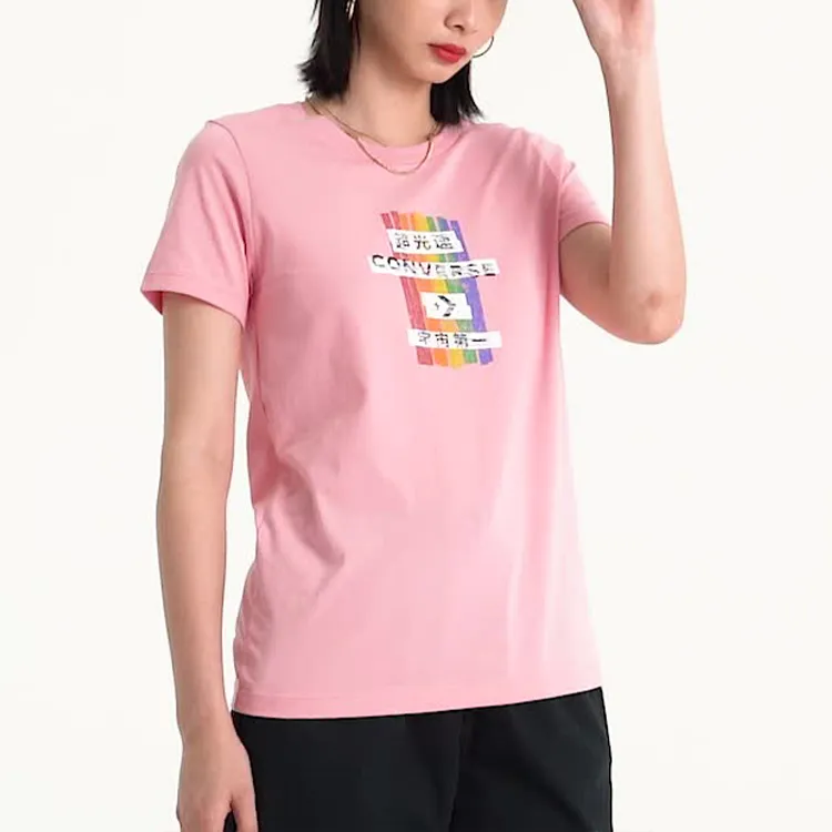 Converse T-Shirts Women's Pink-2