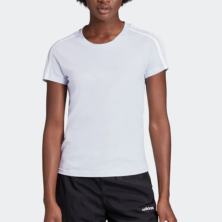 Adidas Set in Sleeve T Shirt Women's Light Blue-2