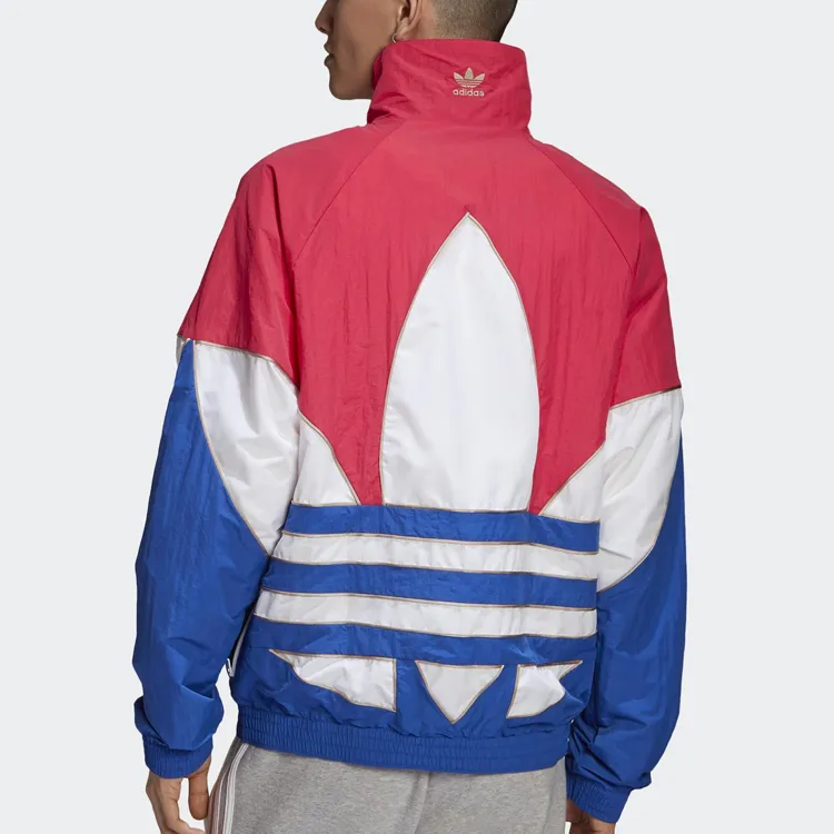 Adidas Originals BIG TREFOIL OUTLINE Jacket Men's Blue White Red-4