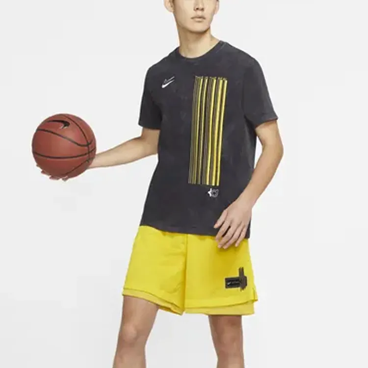 Nike Set in Sleeve T Shirt Men's Black Asia Version-4