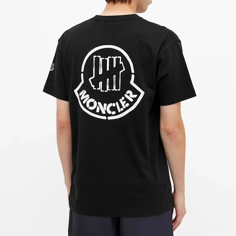 Undefeated X Moncler T Shirts Unisex Black-2