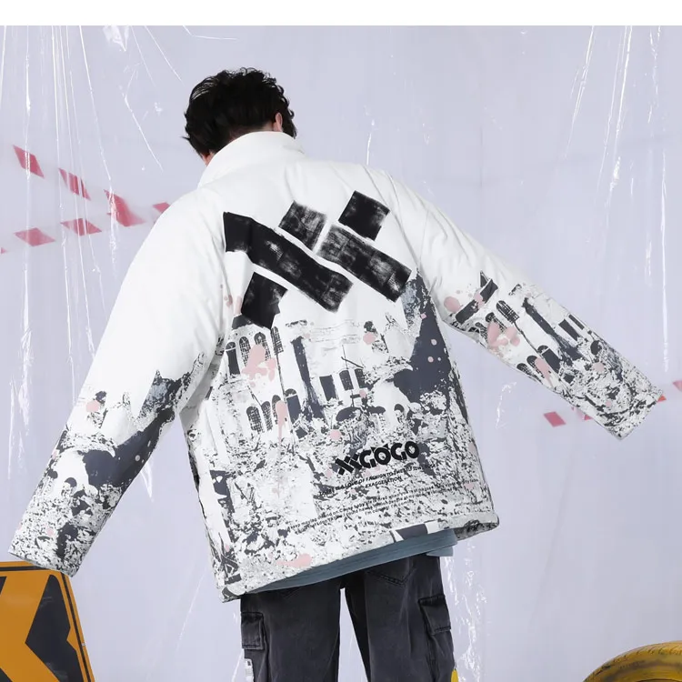 XXGOGO Puffer Jacket Winter Unisex White-3