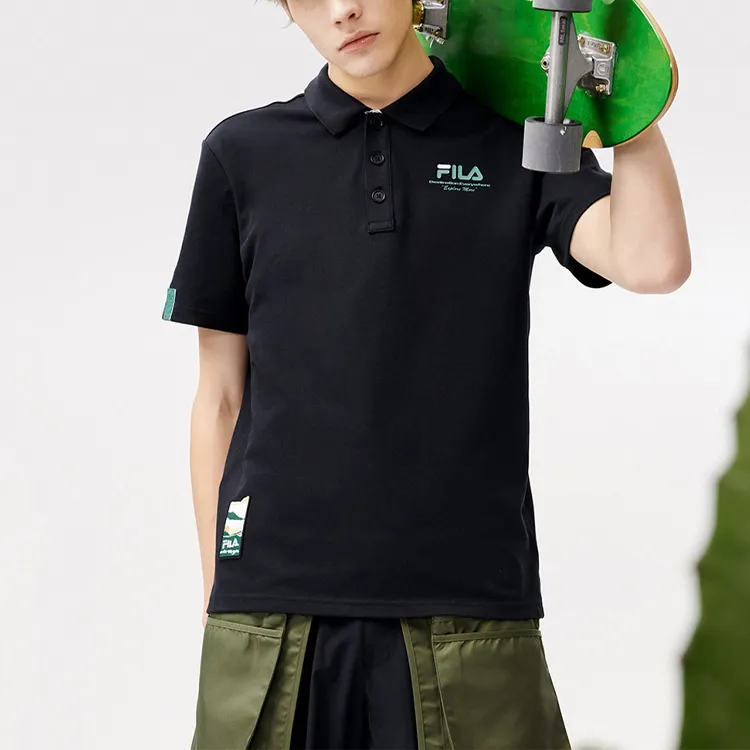 FILA FUSION Polo Shirt Men's Black-2