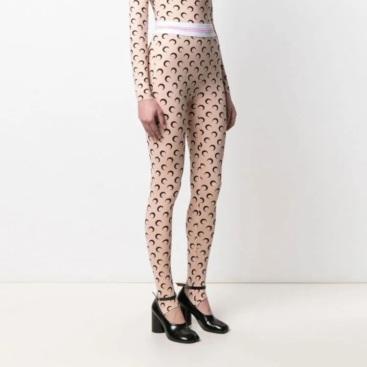 marine serre Crescent Moon Print Leggings-3