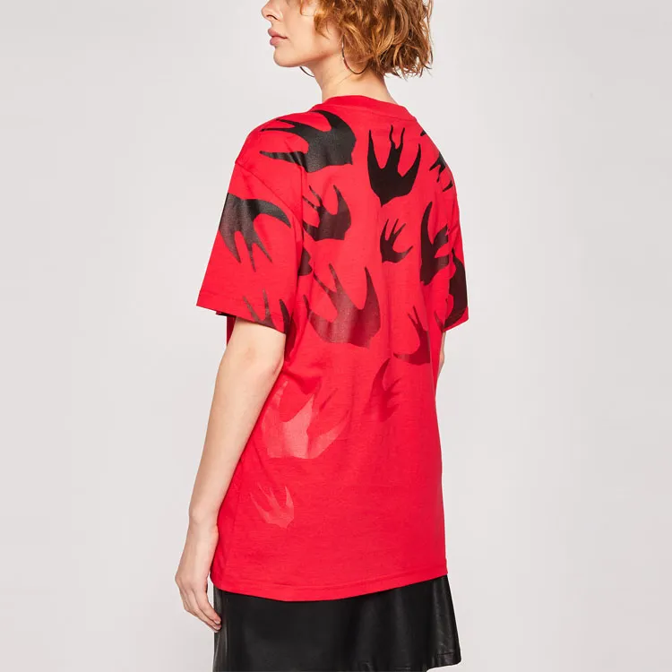 McQ Alexander McQueen T Shirts Women's Red-2