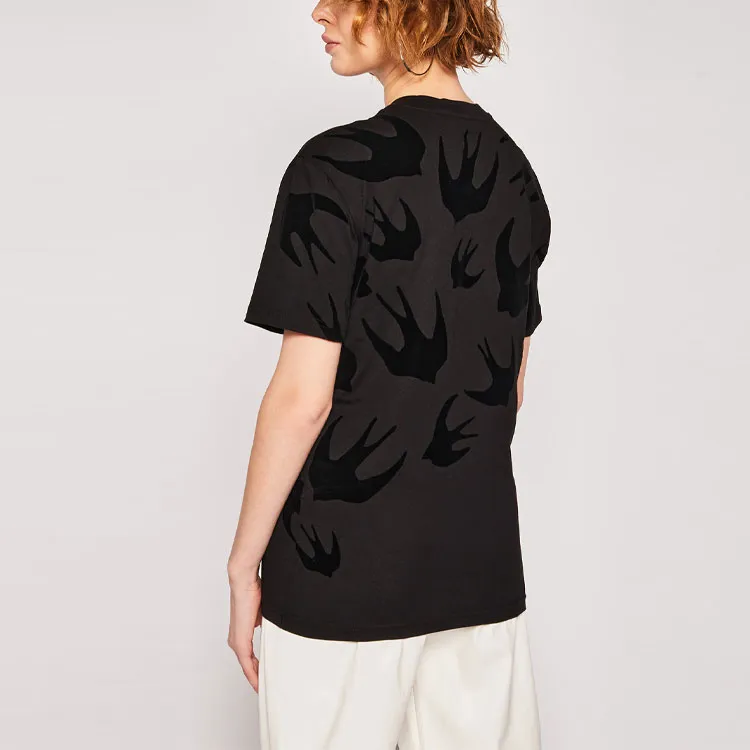 McQ Alexander McQueen T Shirts Women's Black-3