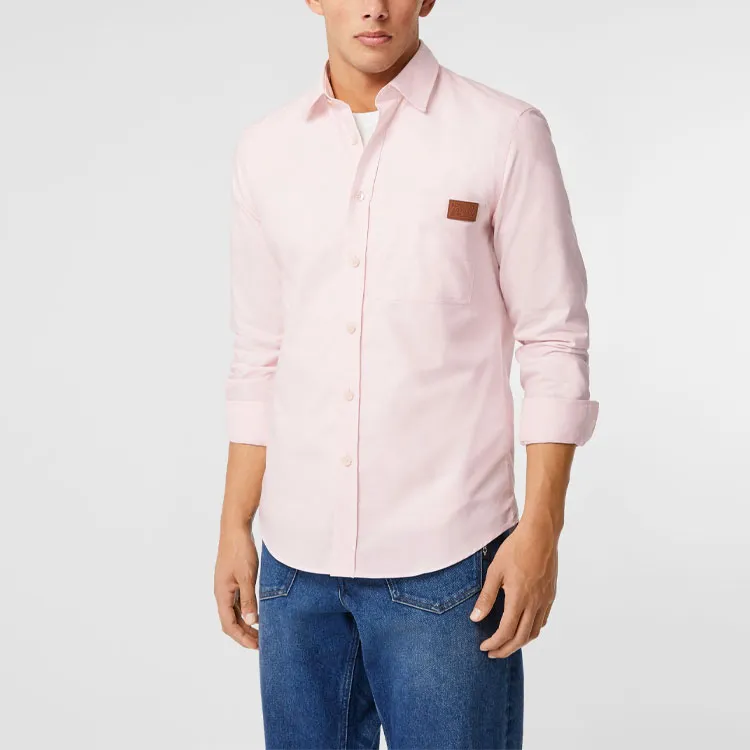 Burberry Shirts Men Light Pink-4