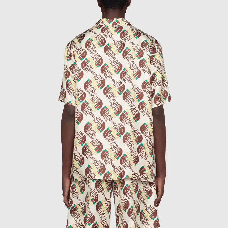 GUCCI X The North Face Web Silk Shirt-2