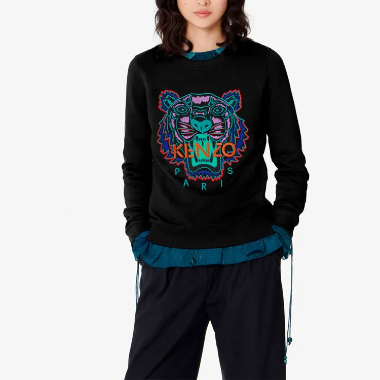 KENZO Classic Tiger Head Sweatshirt Women's Black-6
