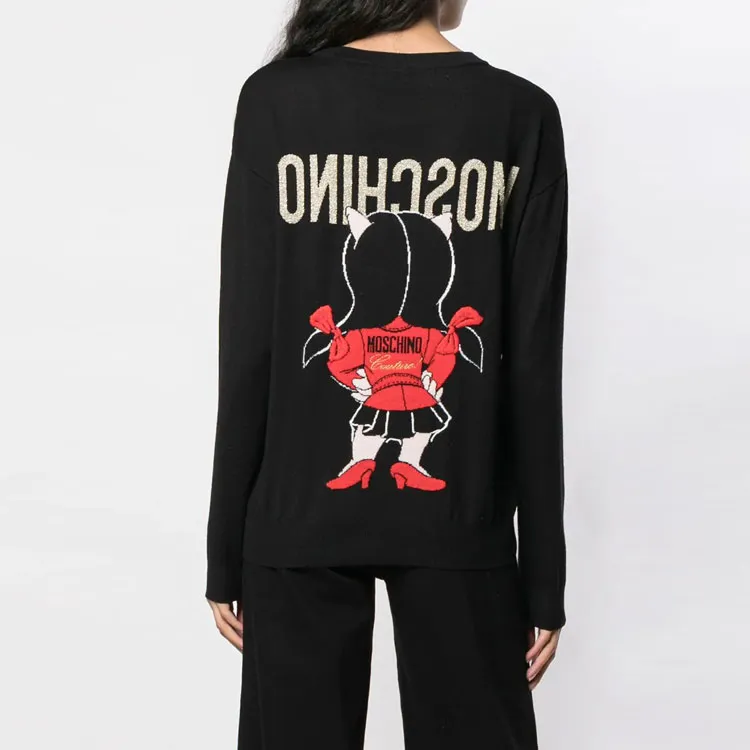 MOSCHINO Loose Fit Sweater Women's Black-2