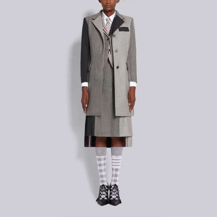 THOM BROWNE Fun Mix Panelled Blazer-4