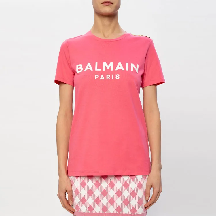 BALMAIN T-Shirts Women's Pink-1