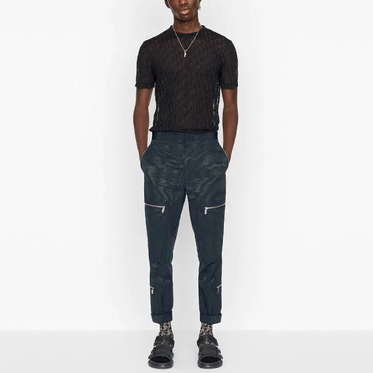 DIOR Quarterly New Products T Shirt Men's Dark Blue-3