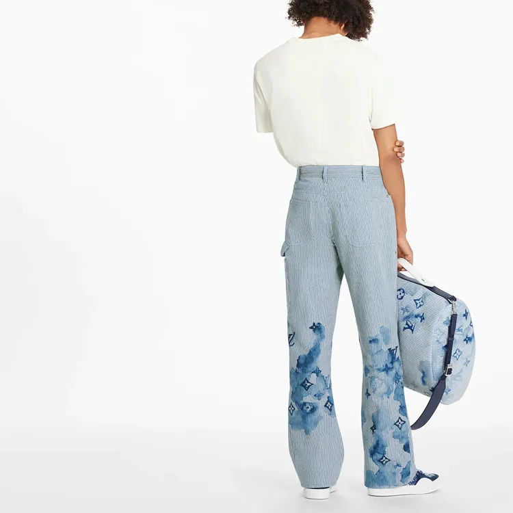LOUIS VUITTON Casual Pants Men's Blue-2
