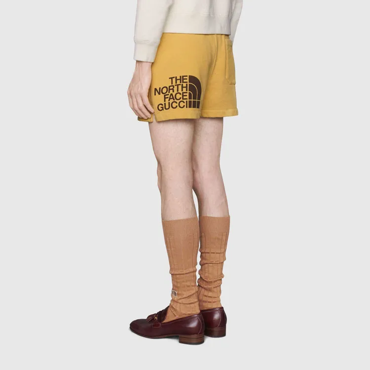 GUCCI X The North Face Web Print Cotton Shorts-9