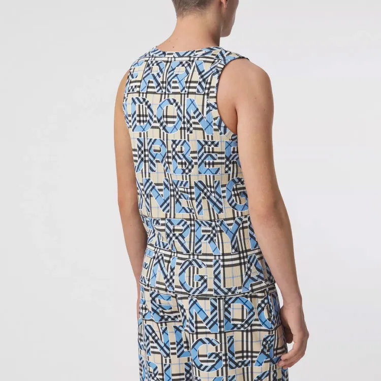 Burberry Tank Tops Men's Bright Cobalt-2