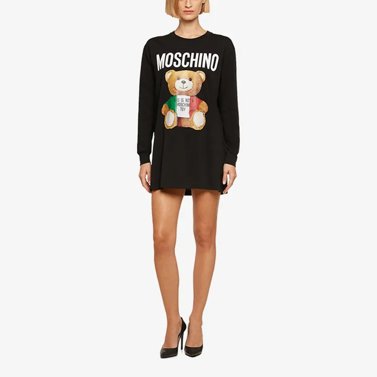 MOSCHINO Long Sleeved Dresses Women's Black-2
