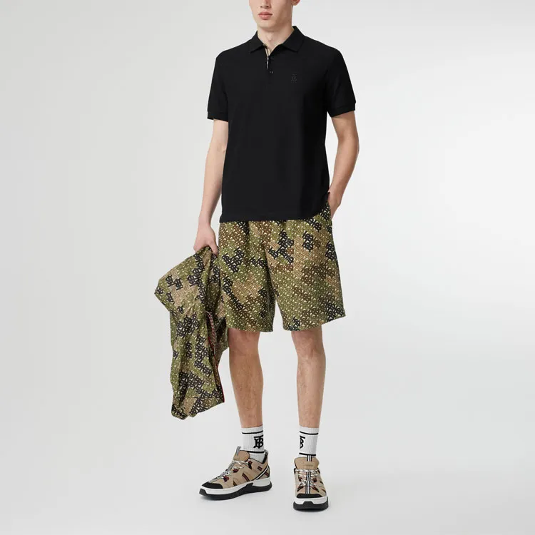 Burberry Monogram Motif Cotton Piqué Polo Shirt-6