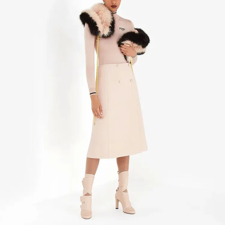 FENDI SS21 Slim Fit Sweater Women's Pink-2