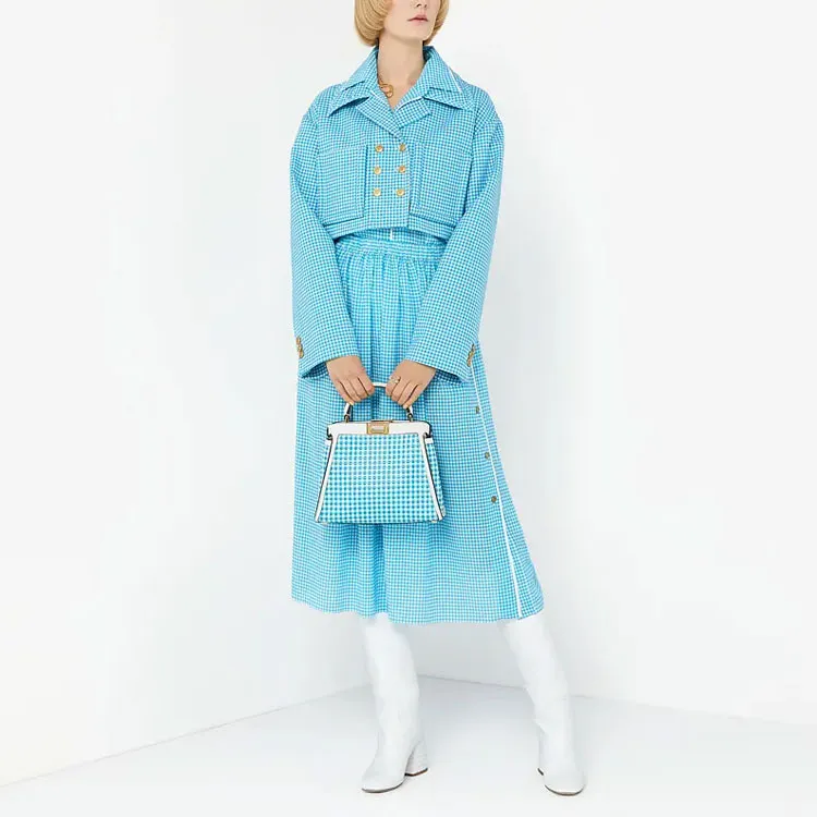 FENDI SS21 Casual Long Skirts Women's Blue-2