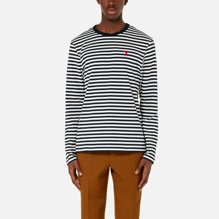 AMIPARIS De Coeur Marinière T Shirt-3