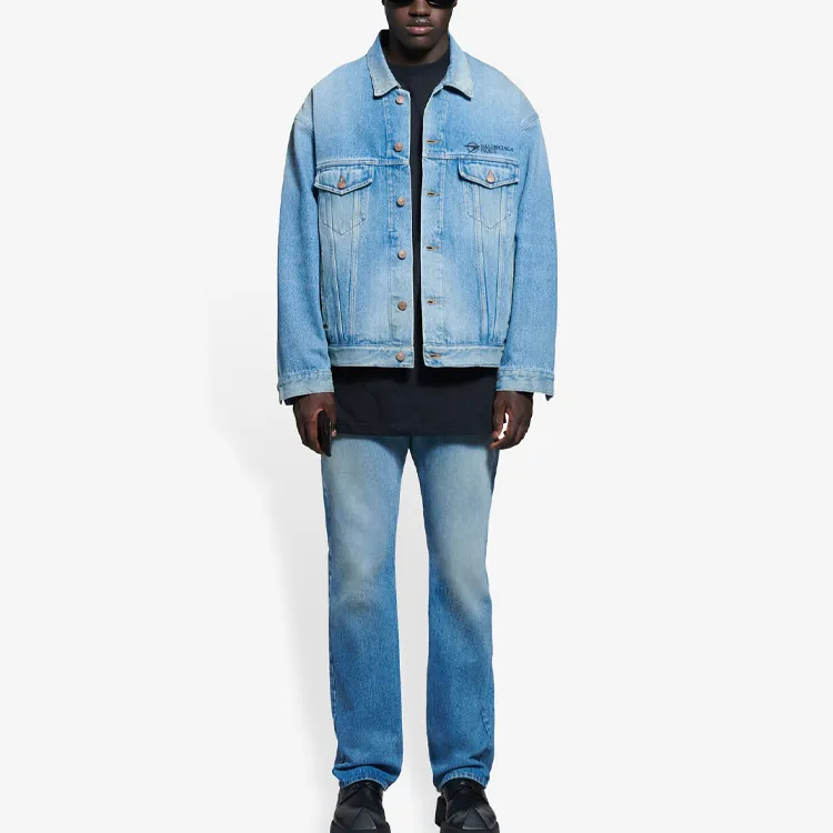 Balenciaga Paris Oversize Denim Jacket-3