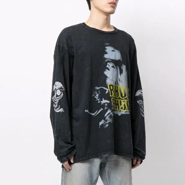 RHUDE Blue Woman Long Sleeve Tee-1